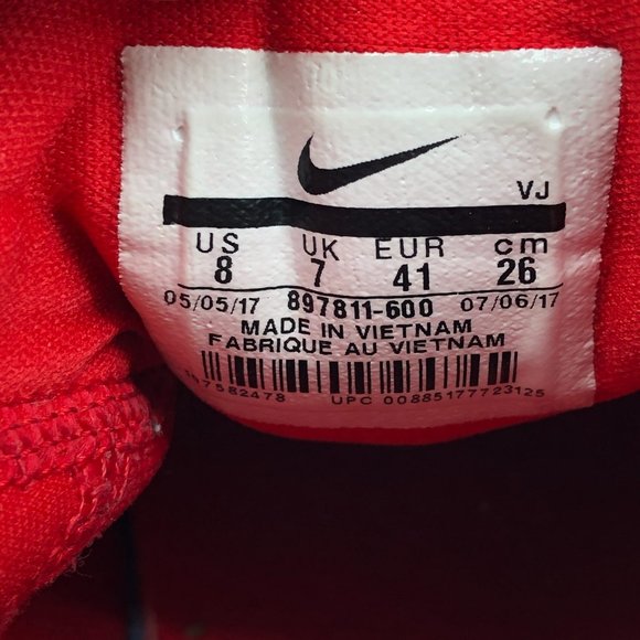 Nike Red Athletic Shoes | Lace-up, Round Toe, Size 8.5 main image 5